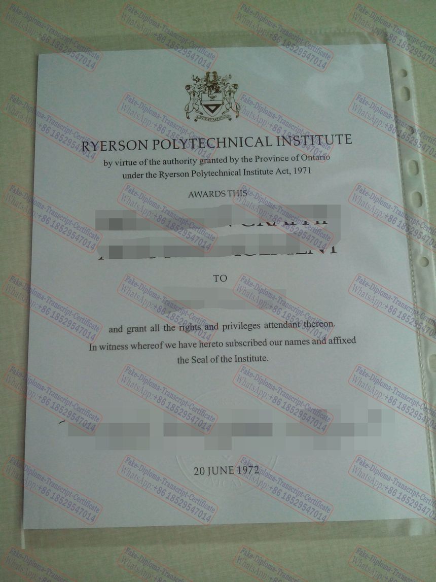 How to purchase fake Ryerson Polyechnical Institute Certificate