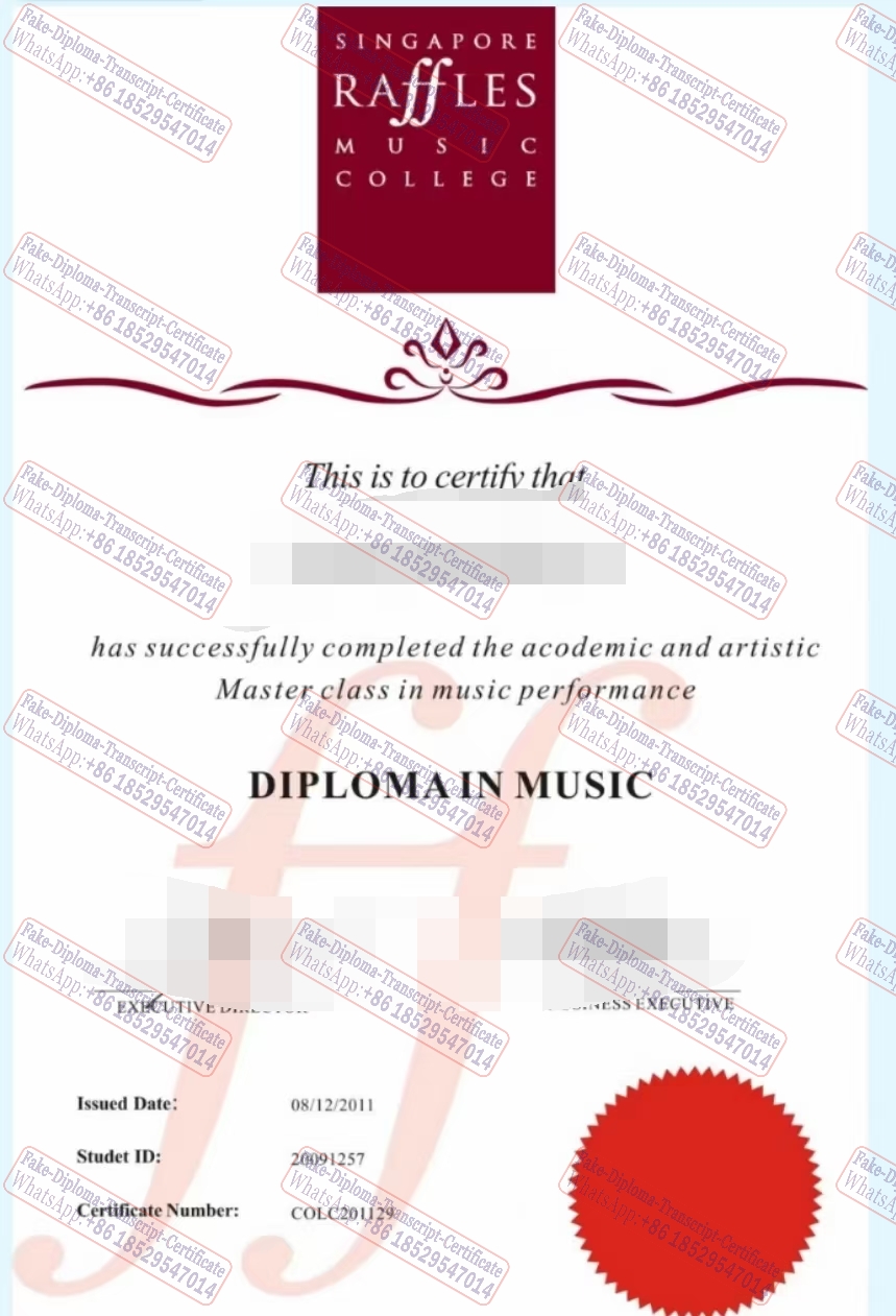 How to purchase fake Singapore Raffles Music College Diploma