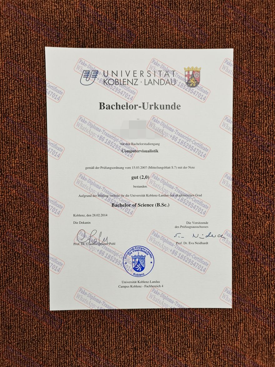 How to purchase fake University of Koblenz and Landau Certificate