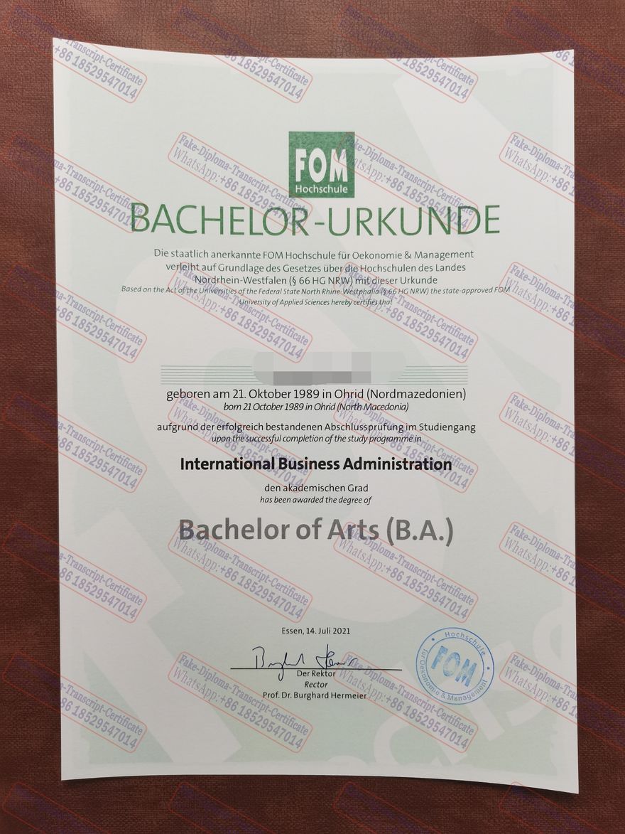 Is it possible to buy fake FOM University Degree