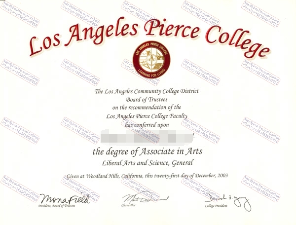 Is it possible to buy fake Los Angeles Pierce College Certificate