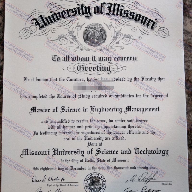 Is it possible to buy fake Missouri University of Science and Technology Certificate