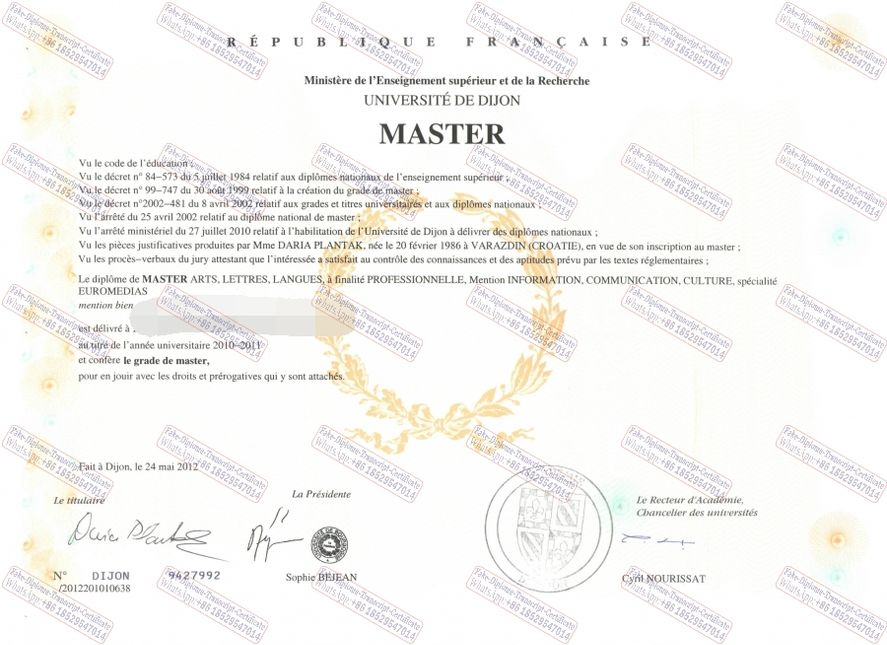 Is it possible to buy fake National University of Bourgogne Diploma