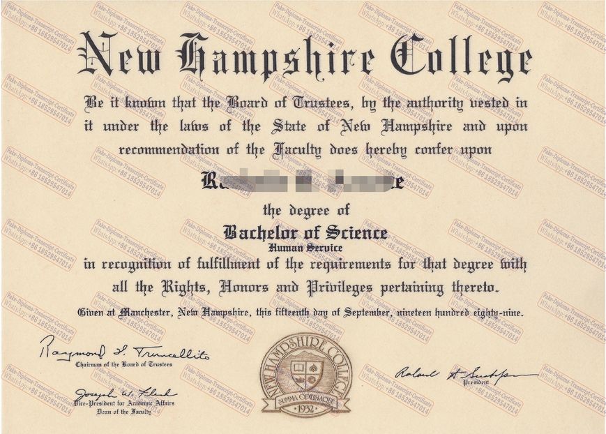 Is it possible to buy fake New Hampshire College Certificate