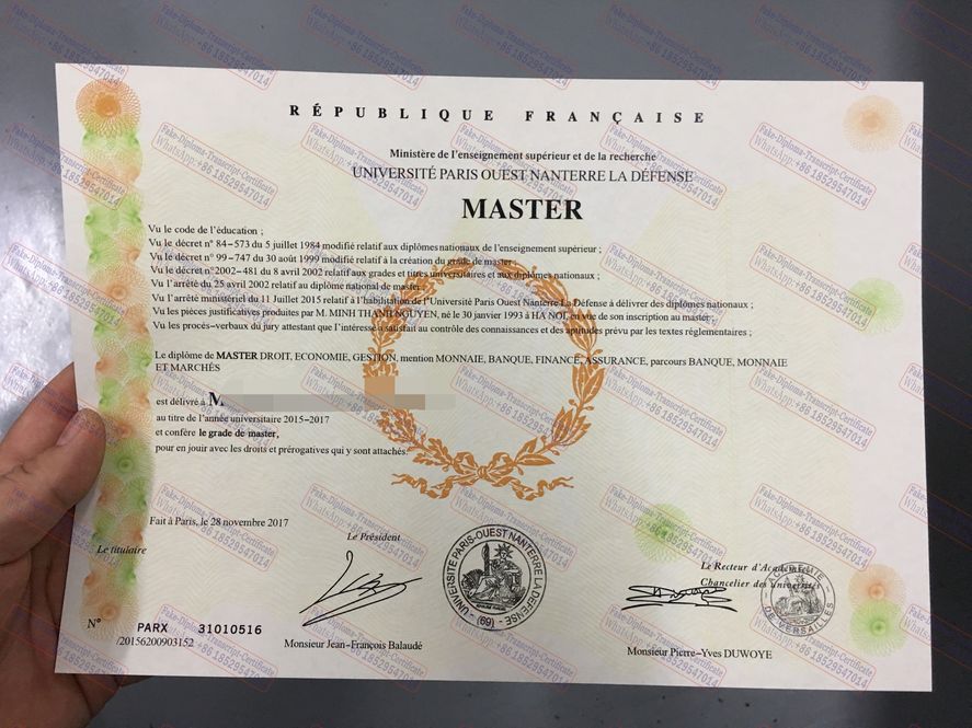 Is it possible to buy fake Paris X Nanterre Diploma