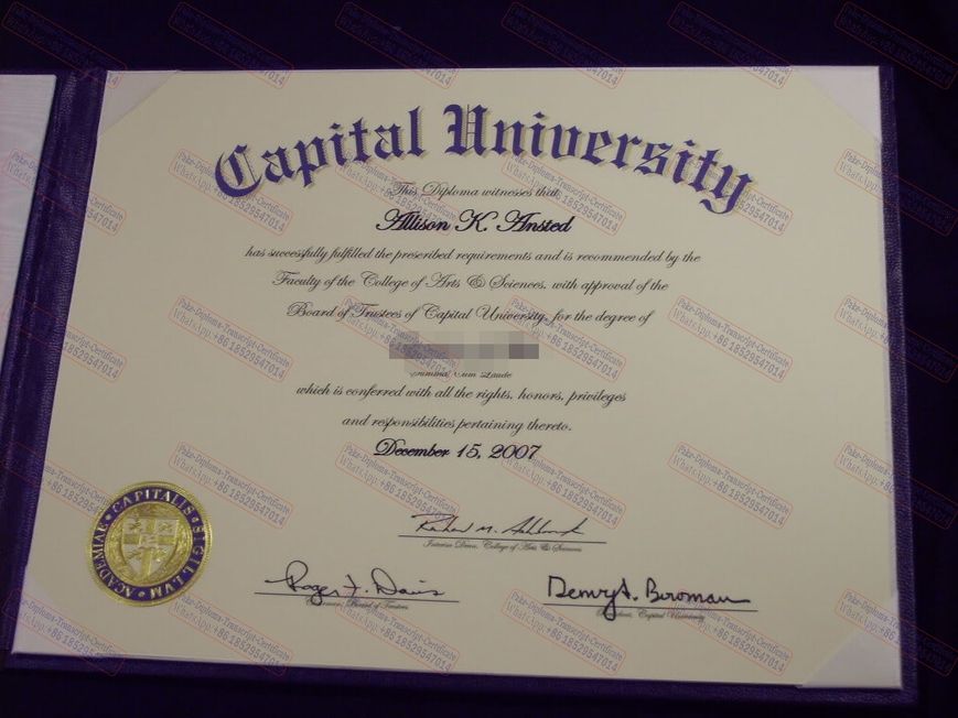 Is it possible to buy fake Purchase phony Capital University Certificate Degree