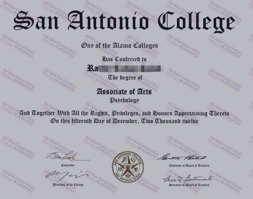 Is it possible to buy fake San Antonio College Certificate