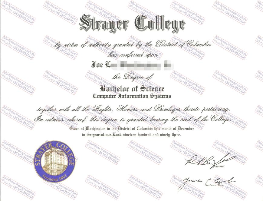 Is it possible to buy fake Strayer College Certificate