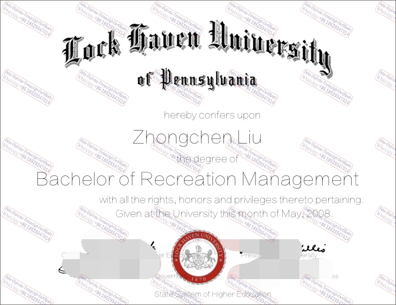 Is it possible to buy fake The steps to buy fake Lock Haven University Diploma Certificate