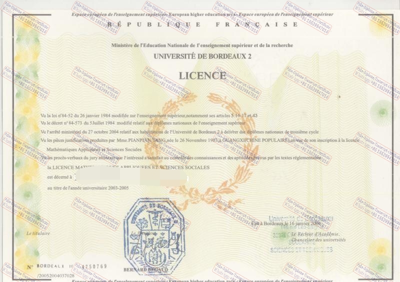 Is it possible to buy fake University of Bordeaux Victoire Campus Diploma