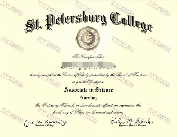 Is it possible to buy fake mSt. Petersburg College Diploma