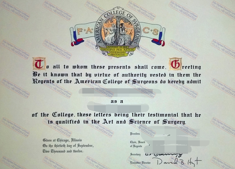 Make fake American College of Surgeons Certificate