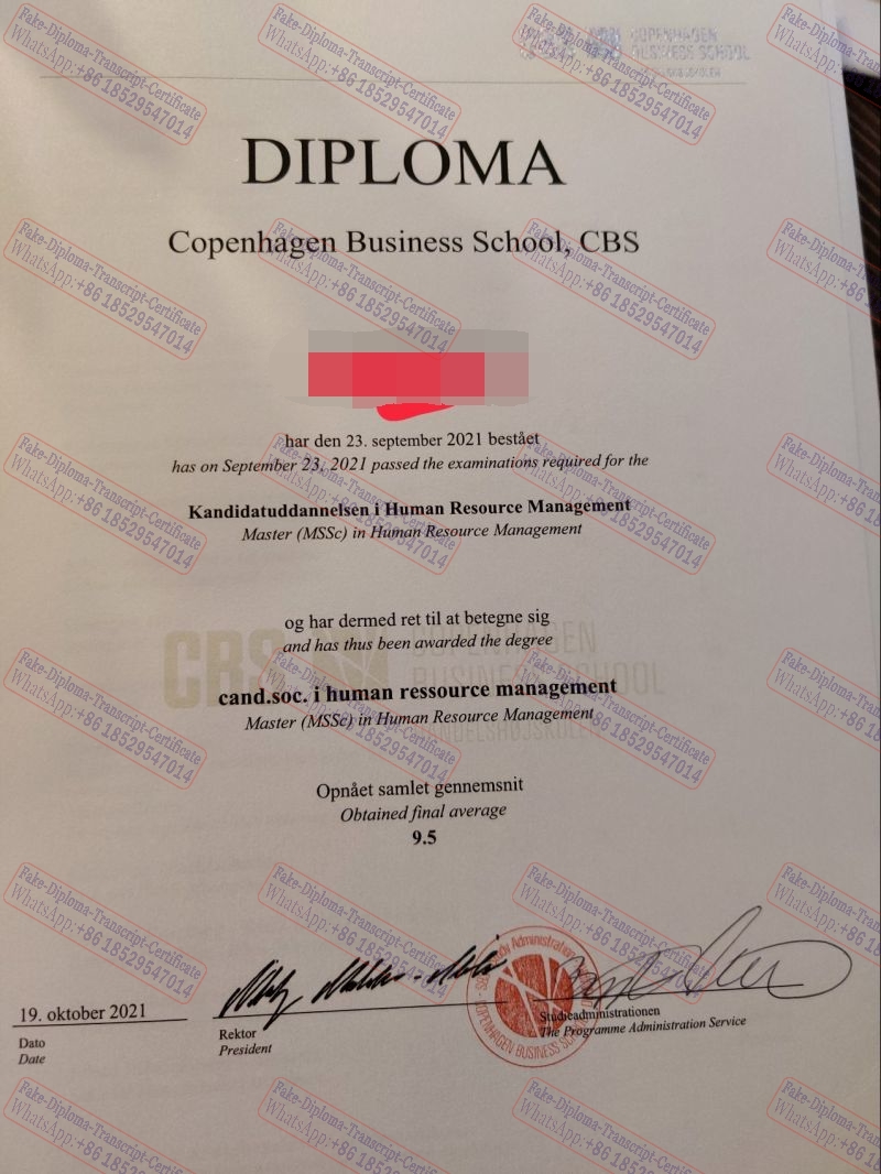 Make fake Copenhagen Business School Diploma