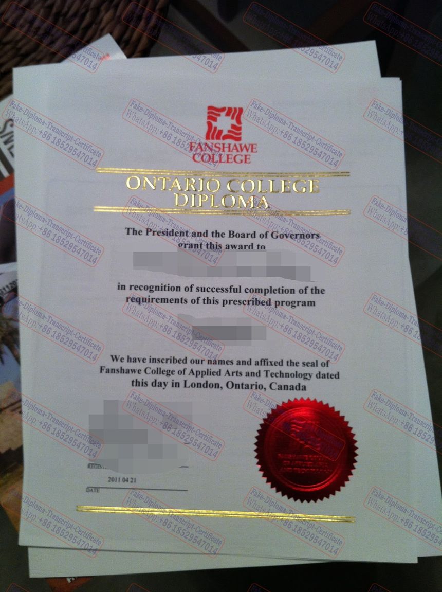 Make fake Fanshawe College Diploma