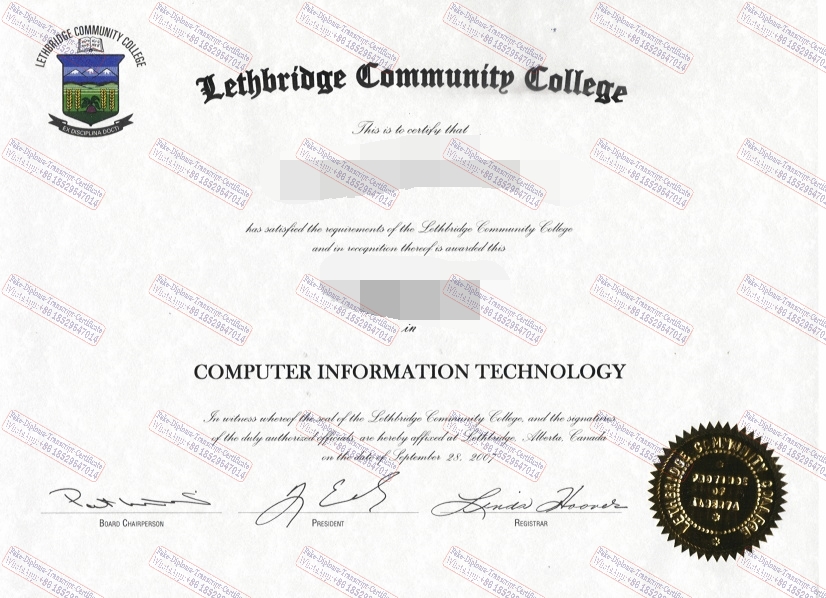 Make fake Lethbridge Community College Diploma