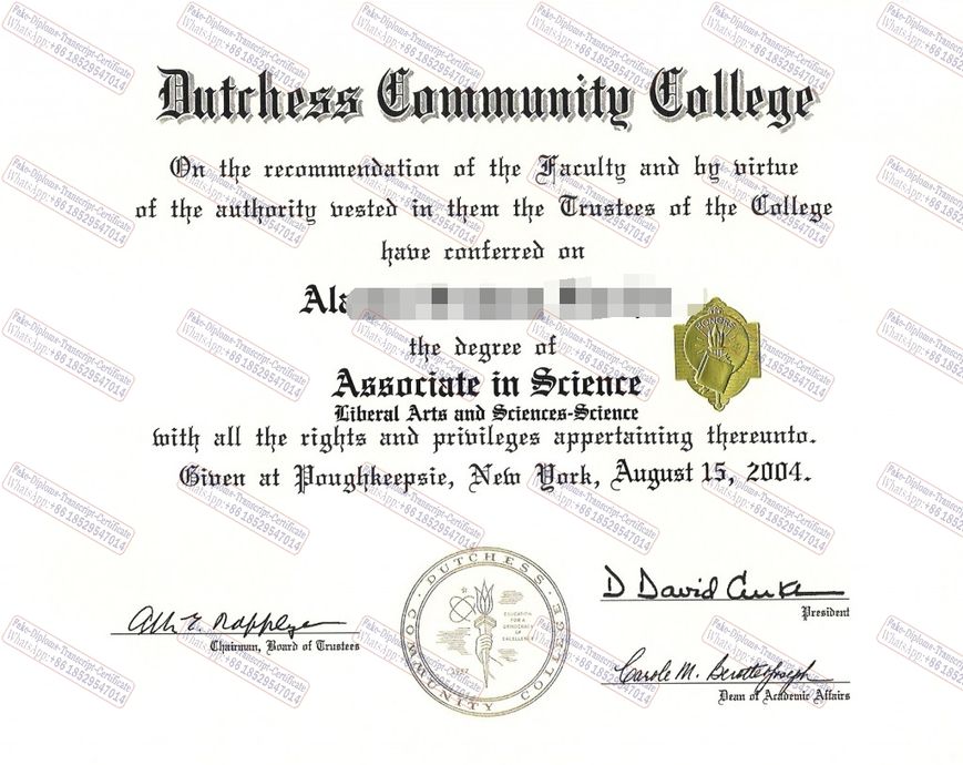 Make fake Make fake Dutchess Community College Diploma Certificate