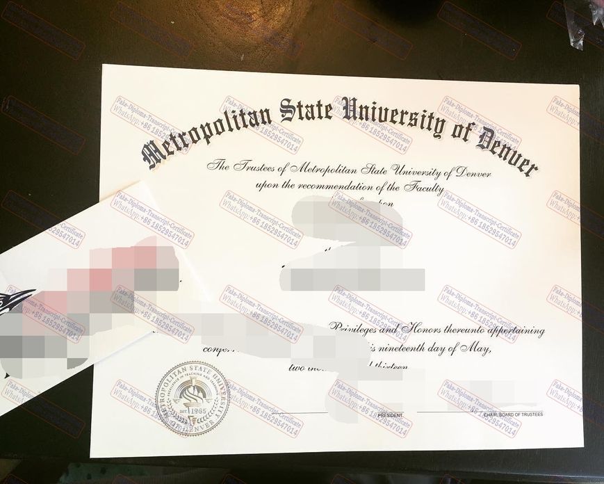 Make fake Metropolitan State University of Denver Diploma