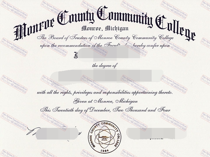 Make fake Monroe County Community College Degree