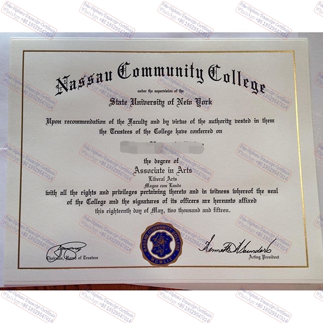 Make fake Nassau Community College Certificate