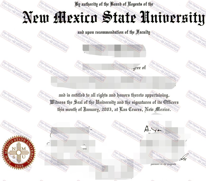 Make fake New Mexico State University Certificate