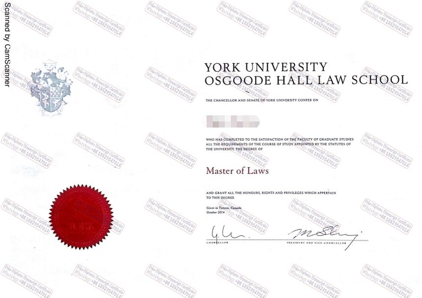 Make fake Osgoode Hall Law School Certificate