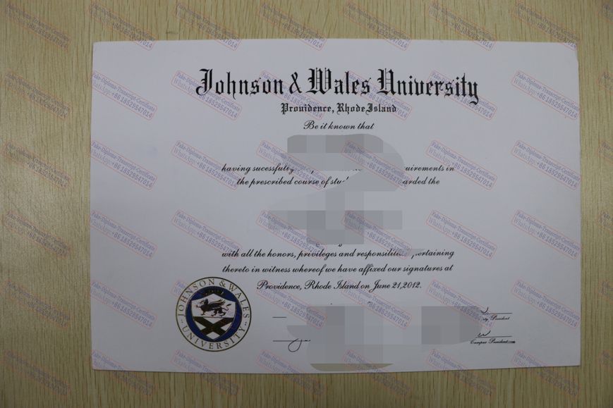 Make fake Purchase fake Johnson Wales University Diploma Certificate