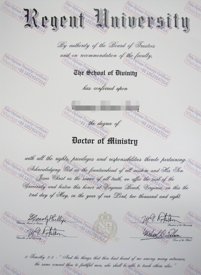 Make fake Regent University Diploma