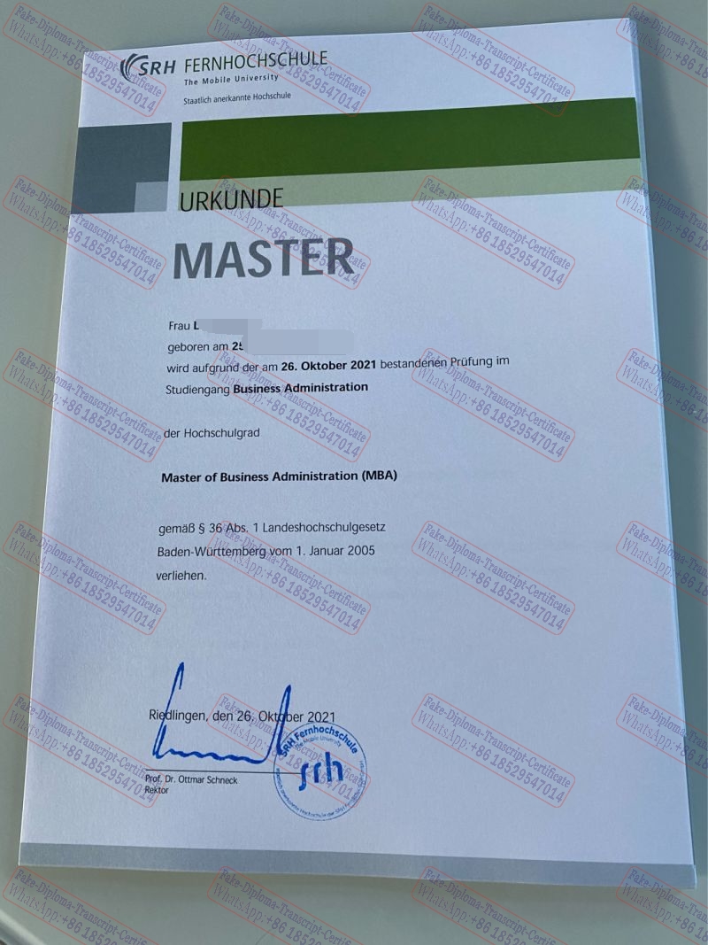 Make fake SRH Fernhochschule Degree