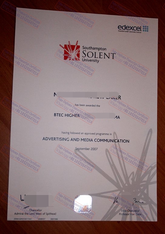 Make fake Solent University Diploma