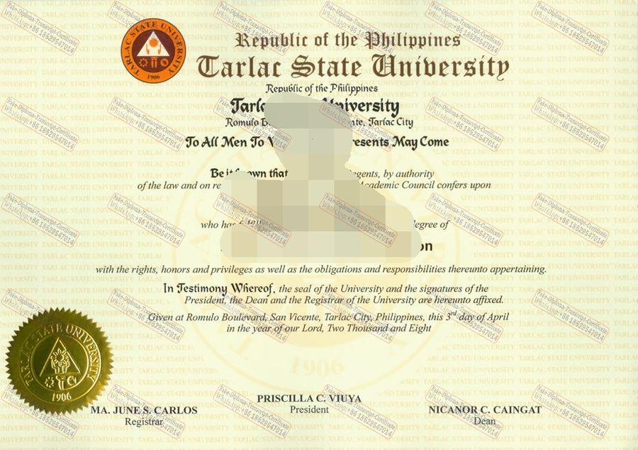 Make fake Tarlac State University (TSU) Diploma