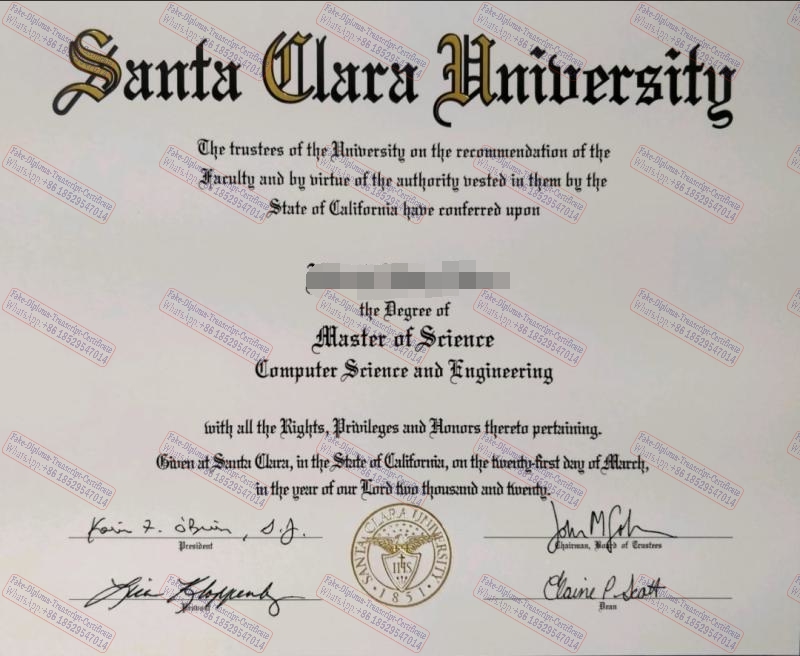 Make fake The best website to buy fake Santa Clara University Degree Degree