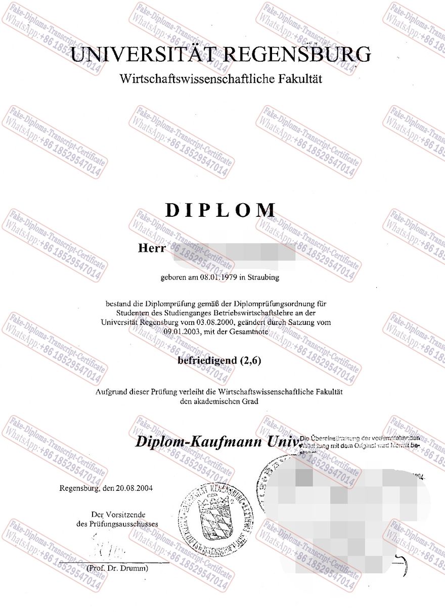 Make fake Universitat Regensburg Diploma