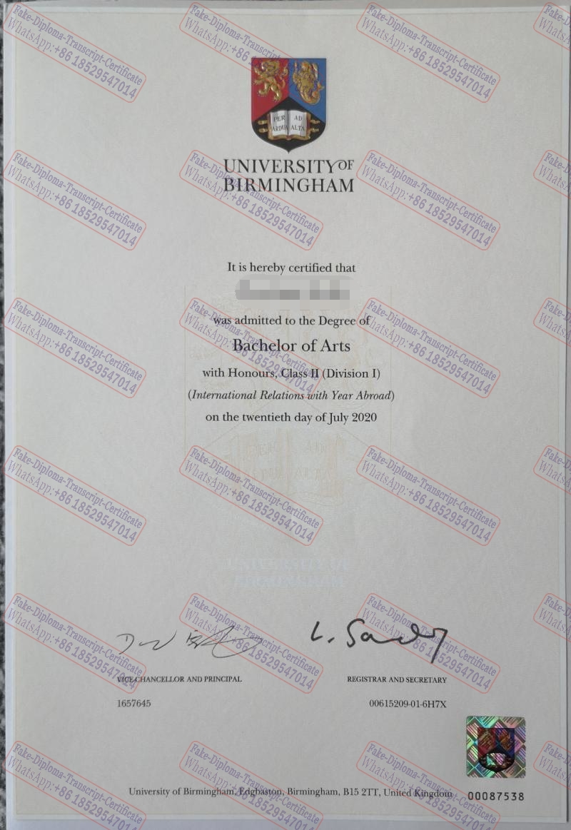 Make fake University of Birmingham Diploma