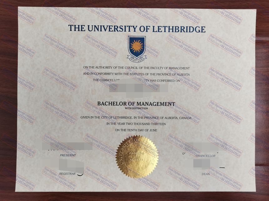 Make fake University of Lethbridge Degree