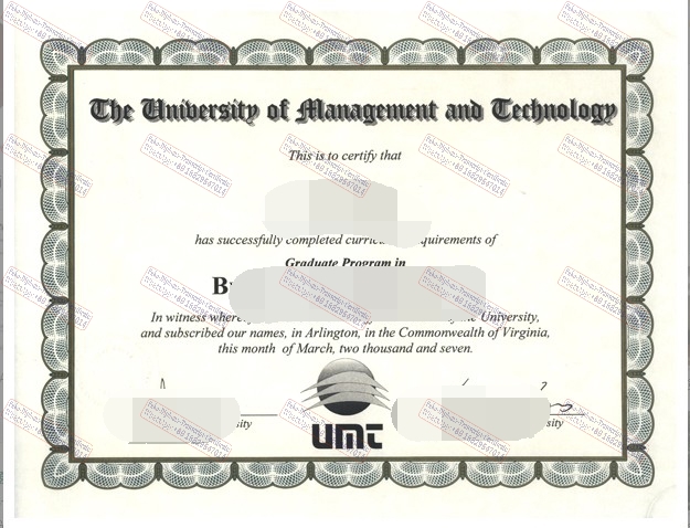 Make fake University of Management and Technology Diploma