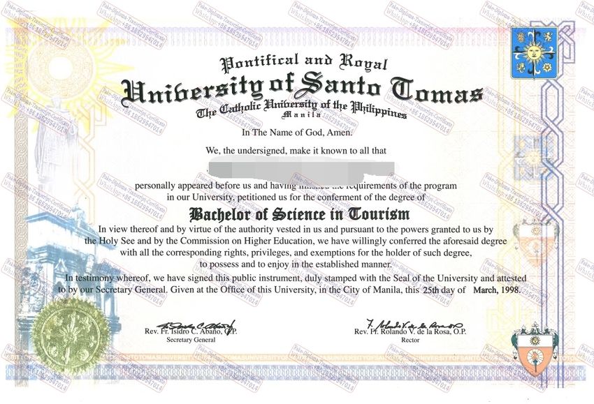 Make fake University of Santo Tomas Certificate