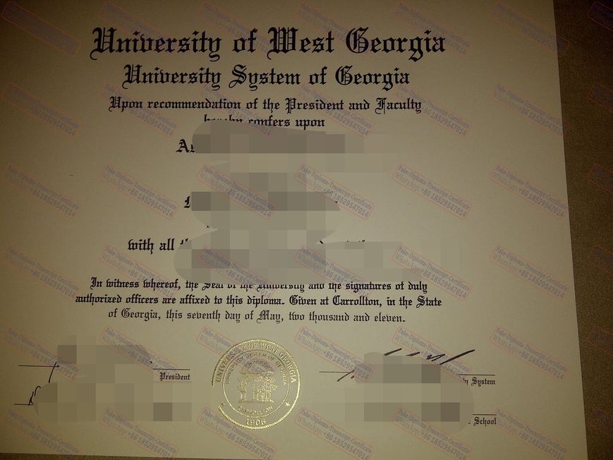 Make fake University of West Georgia Certificate