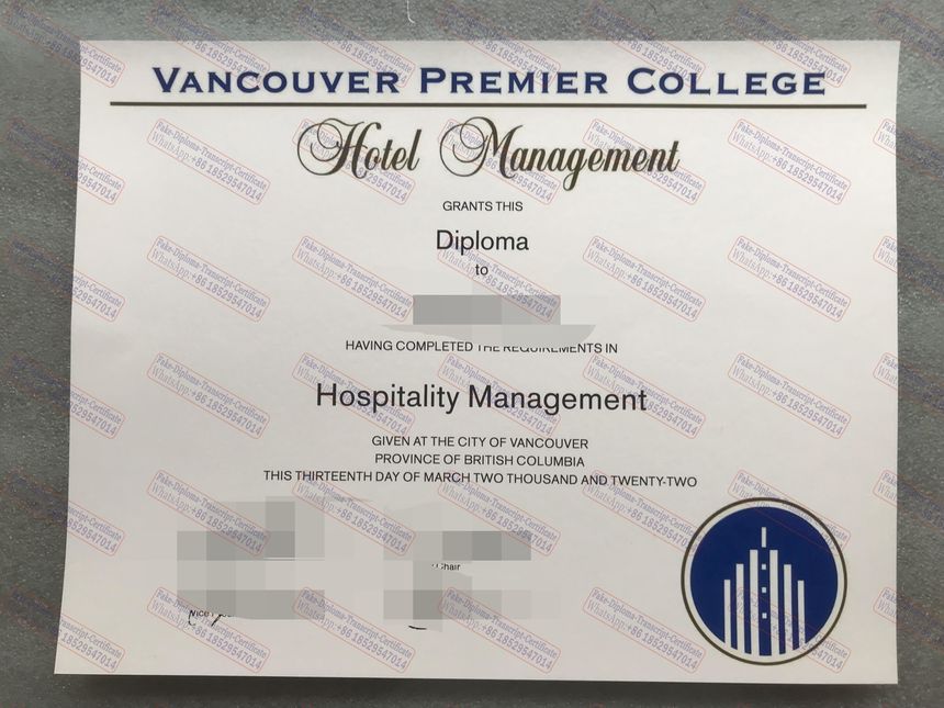 Make fake Vancouver Premier College Diploma