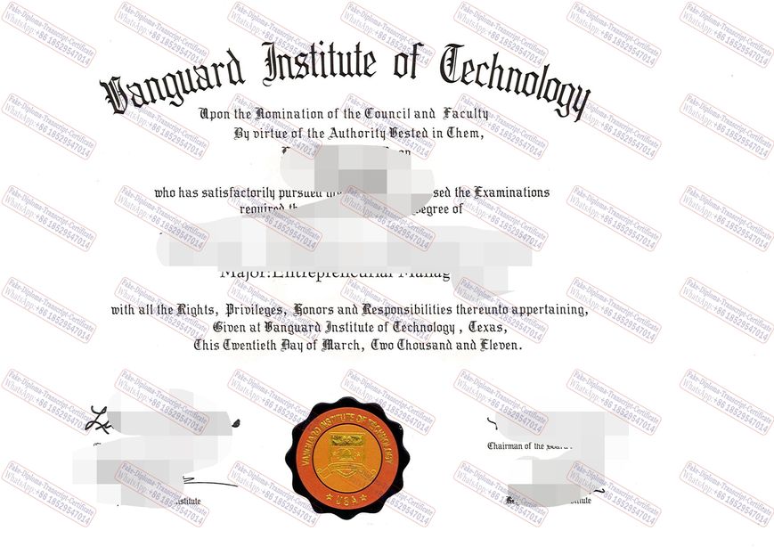 Make fake Vanguard Institute of Technology Certificate