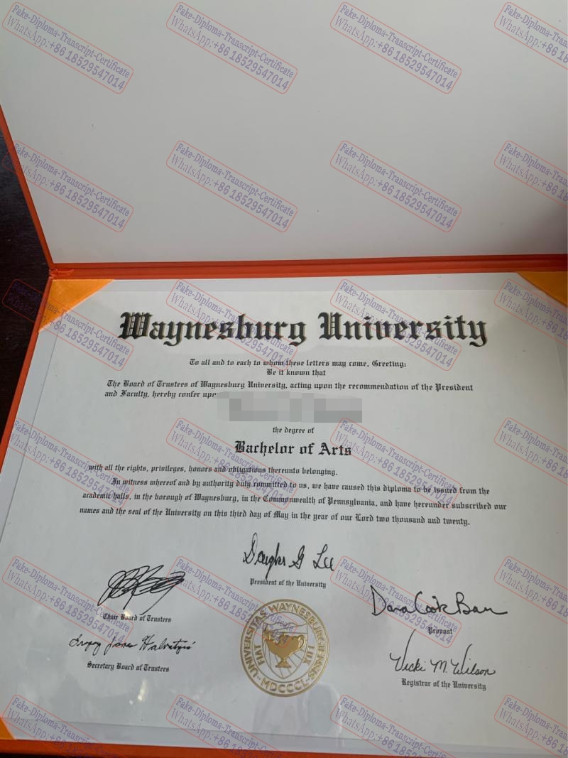 Make fake Waynesburg University Diploma