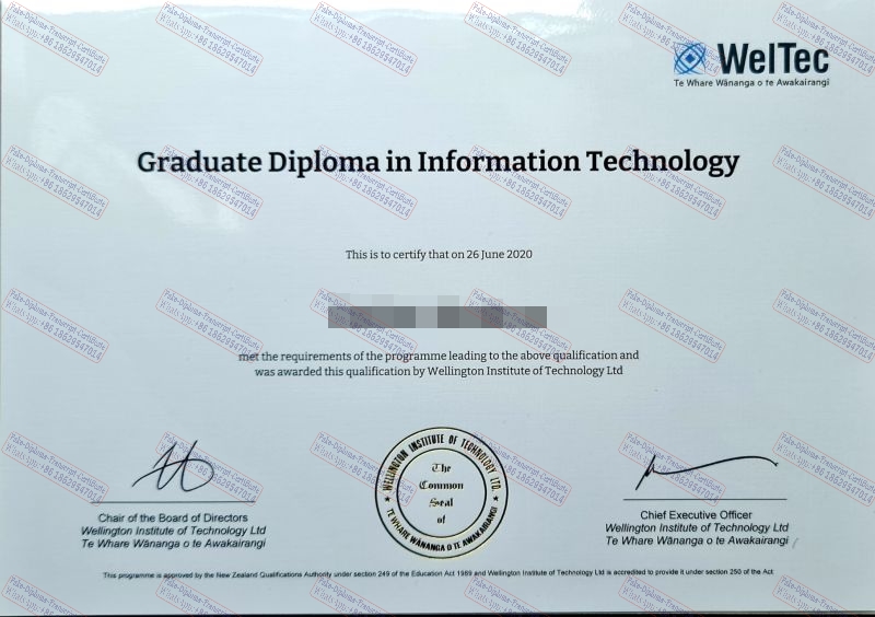 Make fake Wellington Institute of Technology Certificate