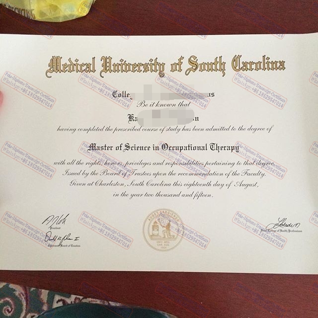 Purchase fake Medical University of South Carolina Certificate