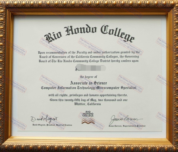 Purchase fake Rio Hondo College Diploma