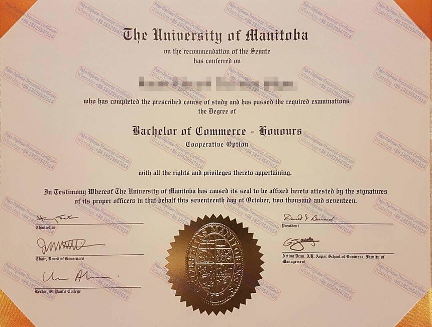 Purchase fake The University of Manitoba Degree