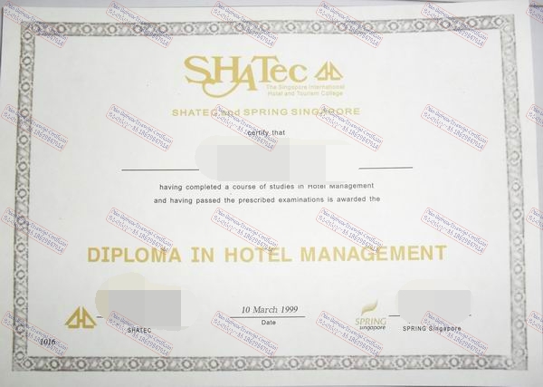 Purchase fake Tourism Management Institute of Singapore Certificate