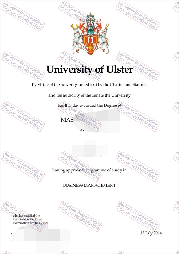 Purchase fake Ulster University Certificate