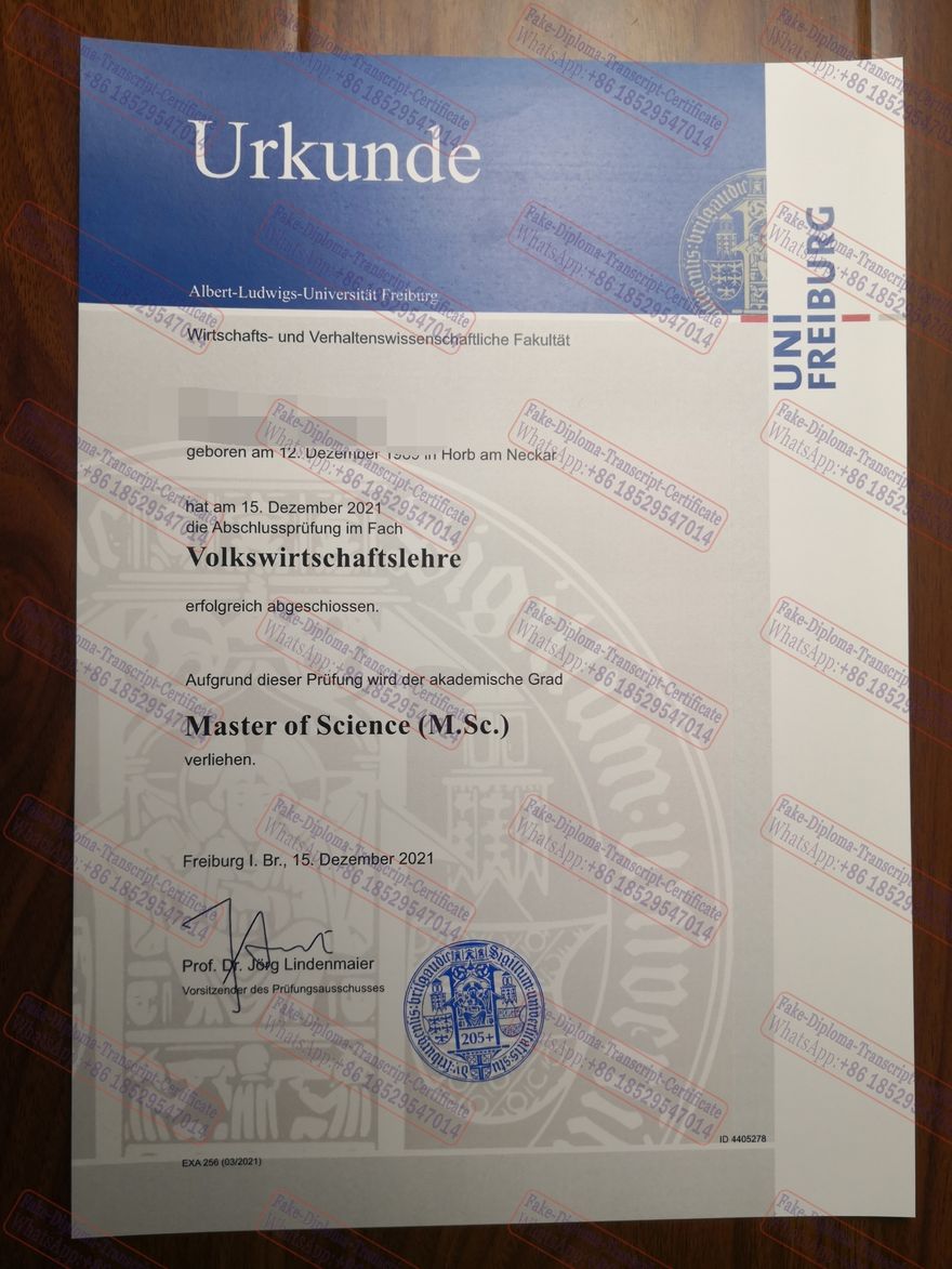 Purchase fake University of Freiburg Diploma