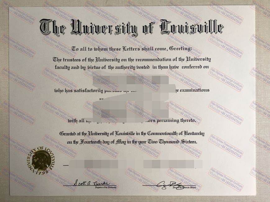 Purchase fake University of Louisville Degree