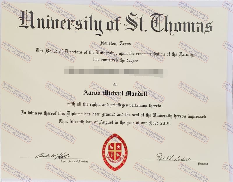 Purchase fake University of St Thomas, Houston Certificate