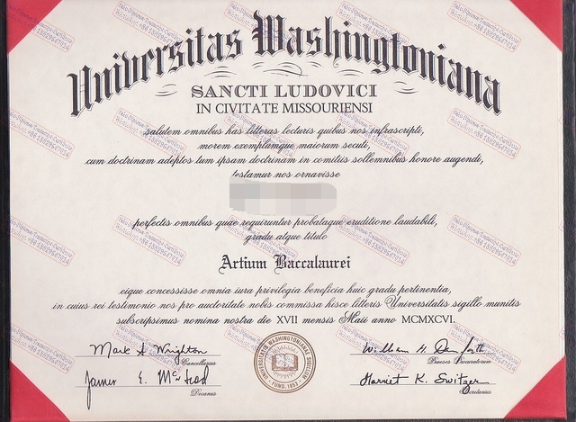 Purchase fake Washington University in St Louis Diploma